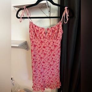 Urban Outfitters Pink Floral Mini Dress